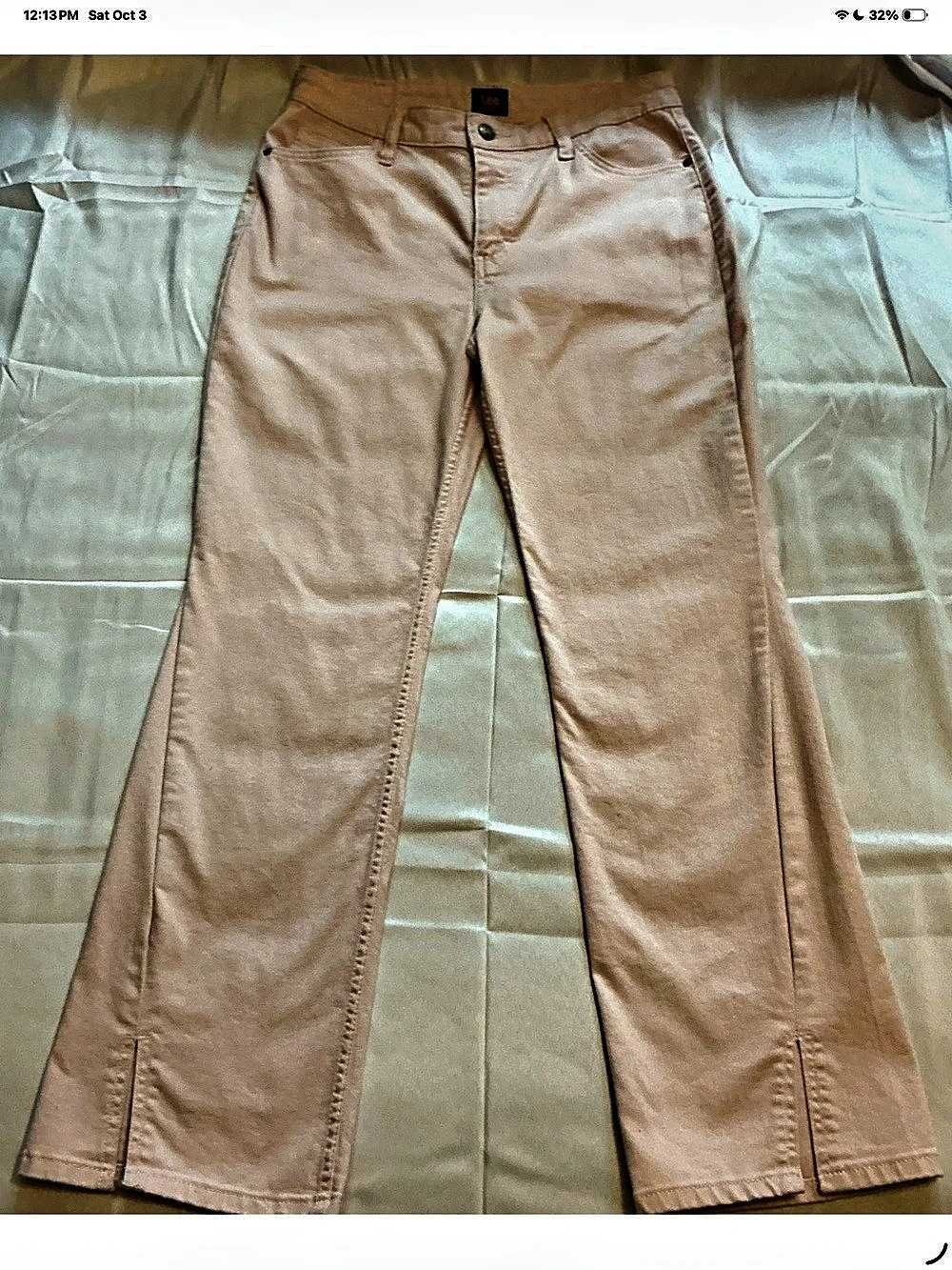 Lee Heritage Bootcut Split Hem Jeans Pink Flare Pants